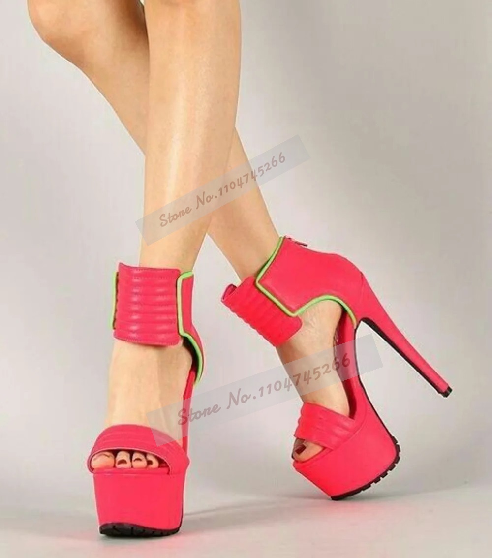 Wide Fit Heels - Sandalias de tacón alto a rayas