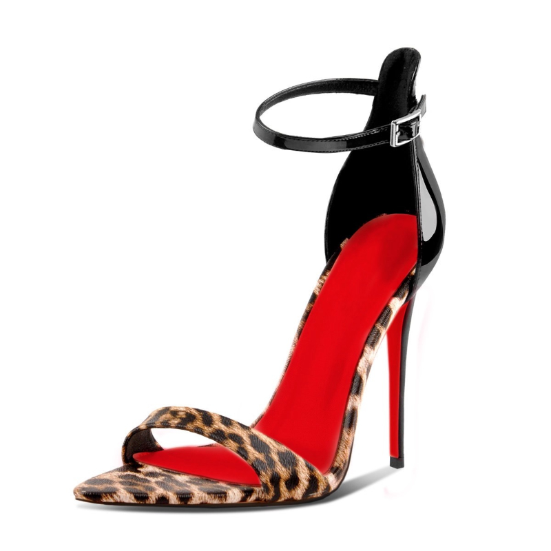 Leopard Print Heels - Tacones altos con punta puntiaguda y