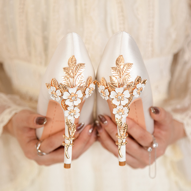 Women Shoes Ysl - Zapatos de novia de cristal con