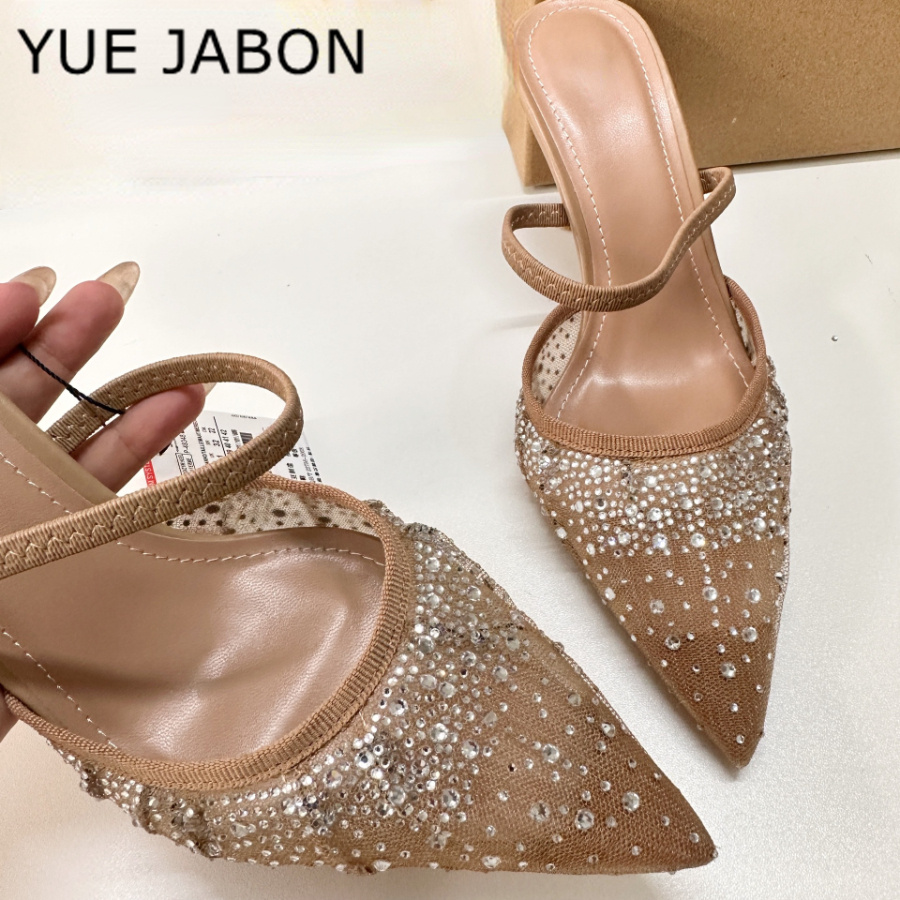 Women Shoes Ysl - Sandalias de tacón alto con diamantes