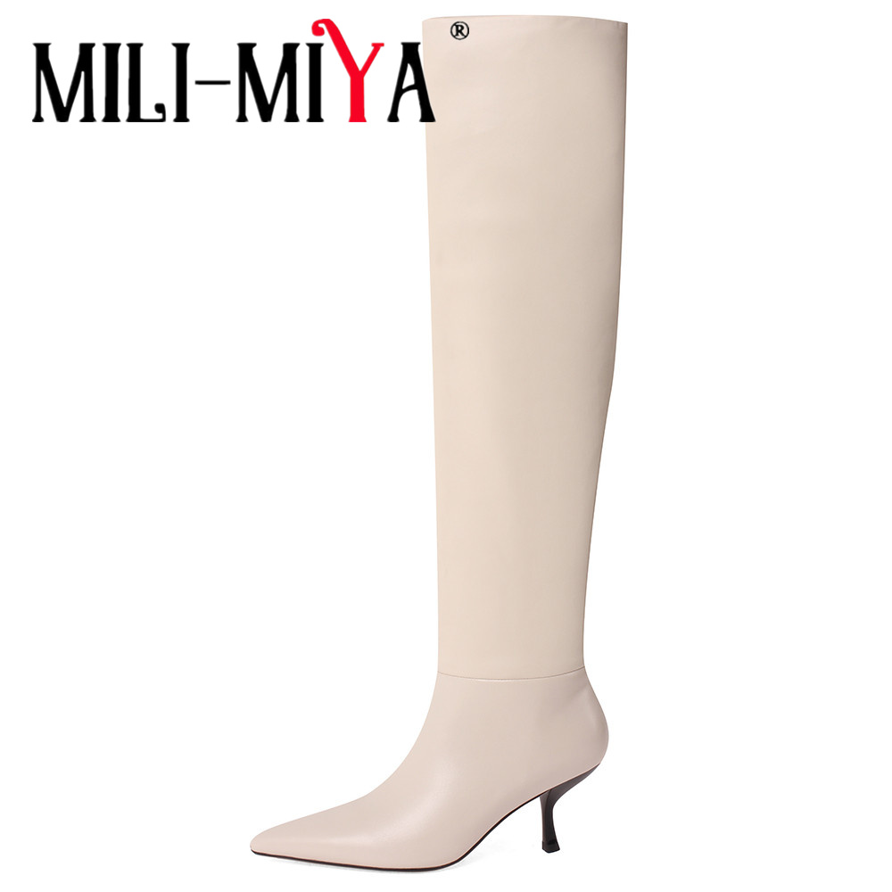 Wide Fit Heels - MILI-MIYA Botas hasta la rodilla de