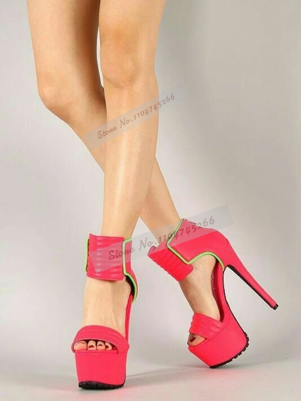 Sandalias de tacón alto a raya - Wide Fit Heels reseña y precio