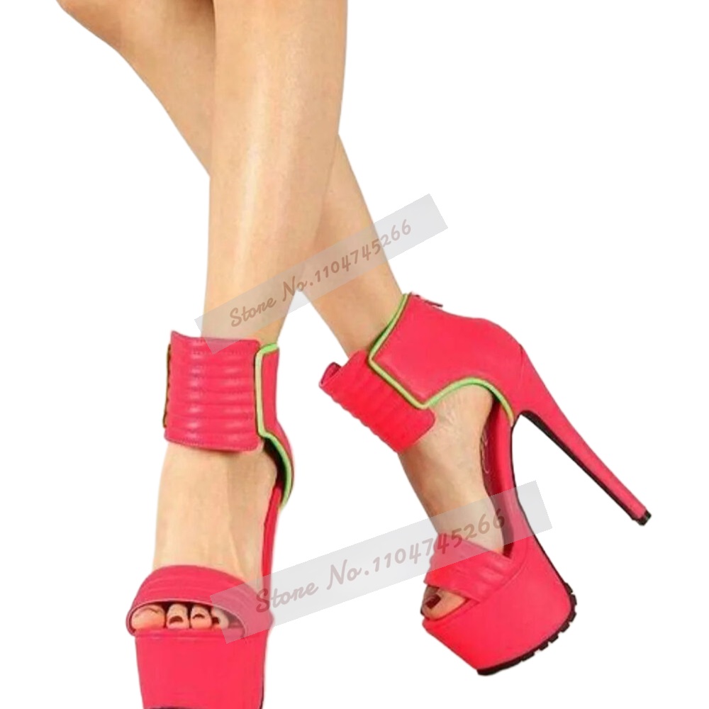 Sandalias de tacón alto a raya - Wide Fit Heels reseña y precio