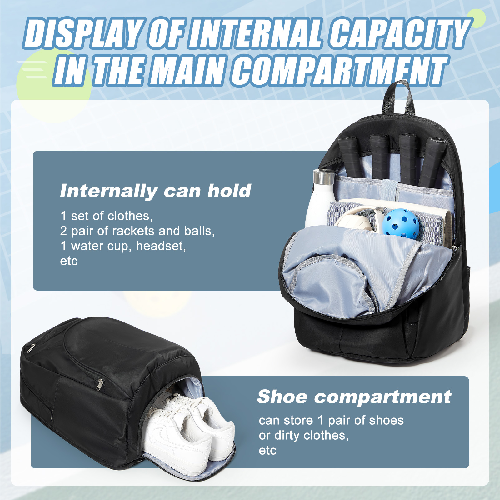 Bolsa de Tenis, Mochila de Ten - Women'S Shoes Large reseña y precio