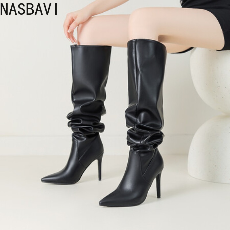 Botas de tacón alto NASBAVI ne - Wide Fit Heels reseña y precio