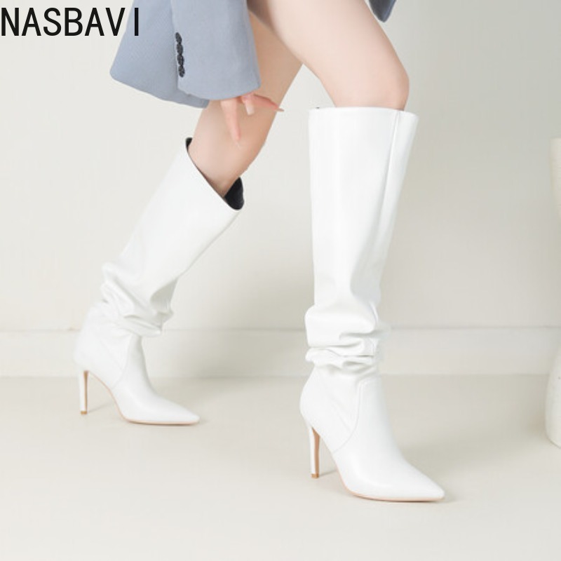 Botas de tacón alto NASBAVI ne - Wide Fit Heels reseña y precio
