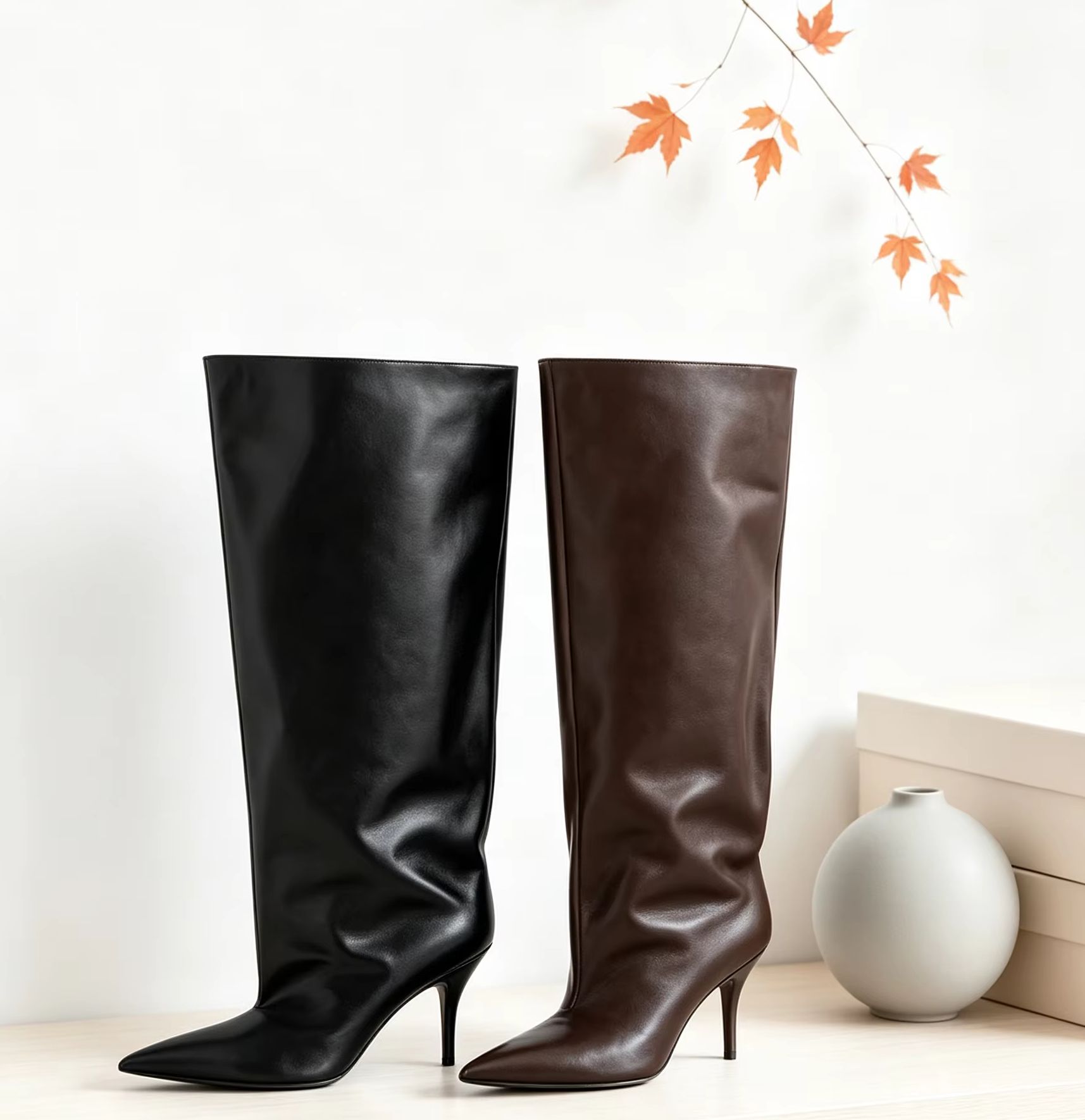 Botas altas hasta la rodilla c - Wide Fit Heels reseña y precio