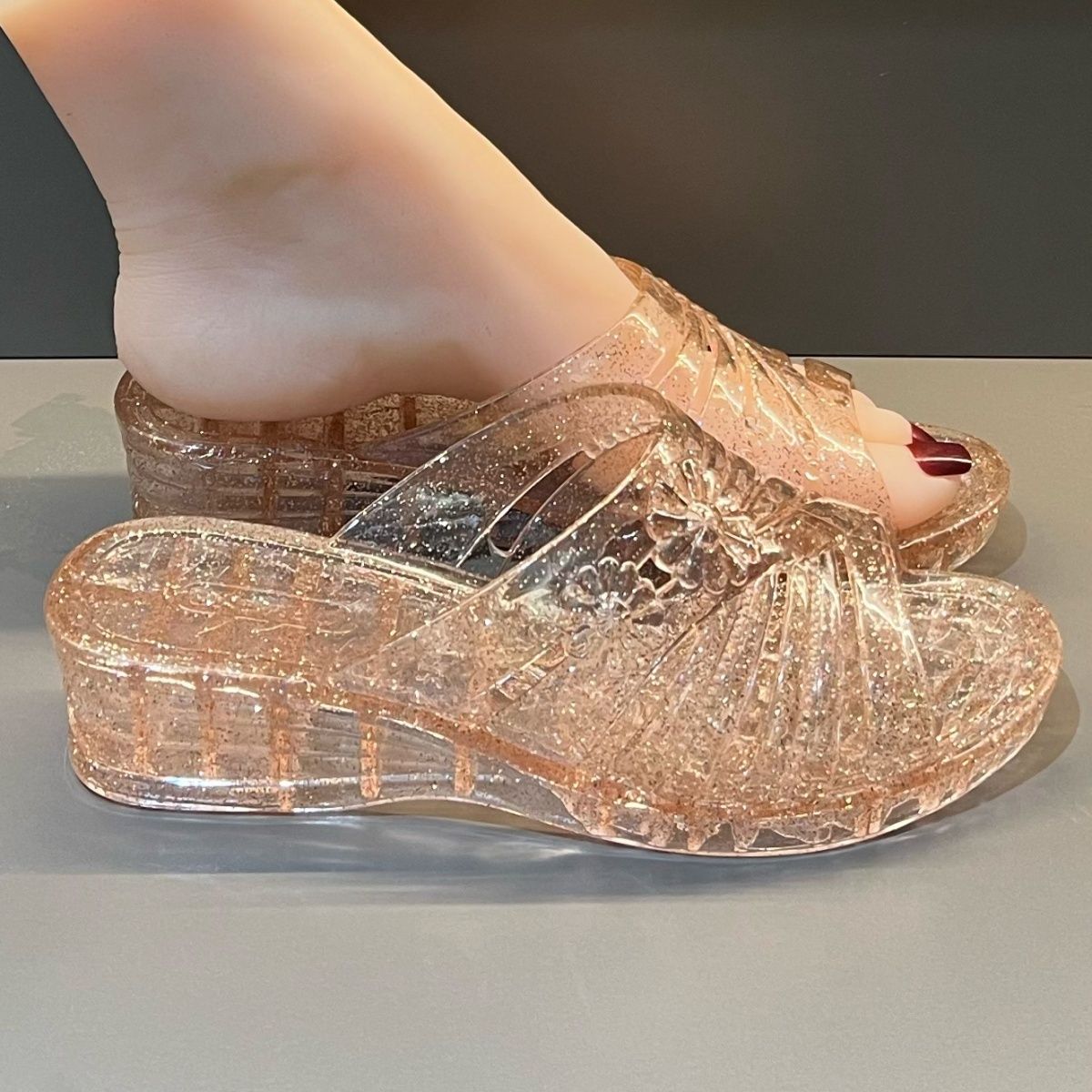 Sandalias de cuña de gelatina  - Jelly Sandal Women reseña y precio
