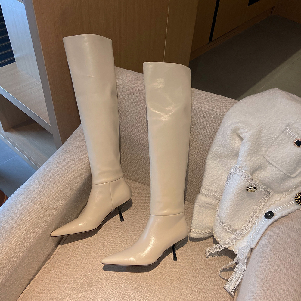 MILI-MIYA Botas hasta la rodil - Wide Fit Heels reseña y precio