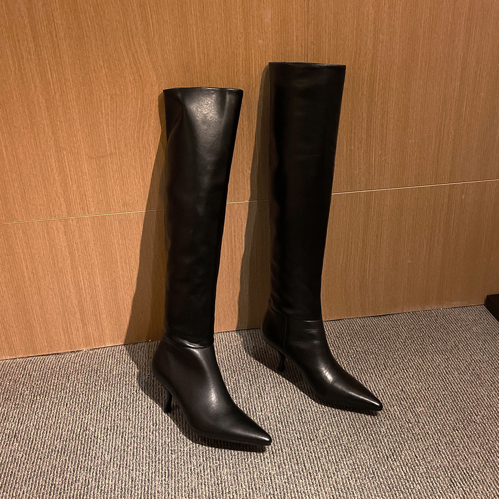 MILI-MIYA Botas hasta la rodil - Wide Fit Heels reseña y precio