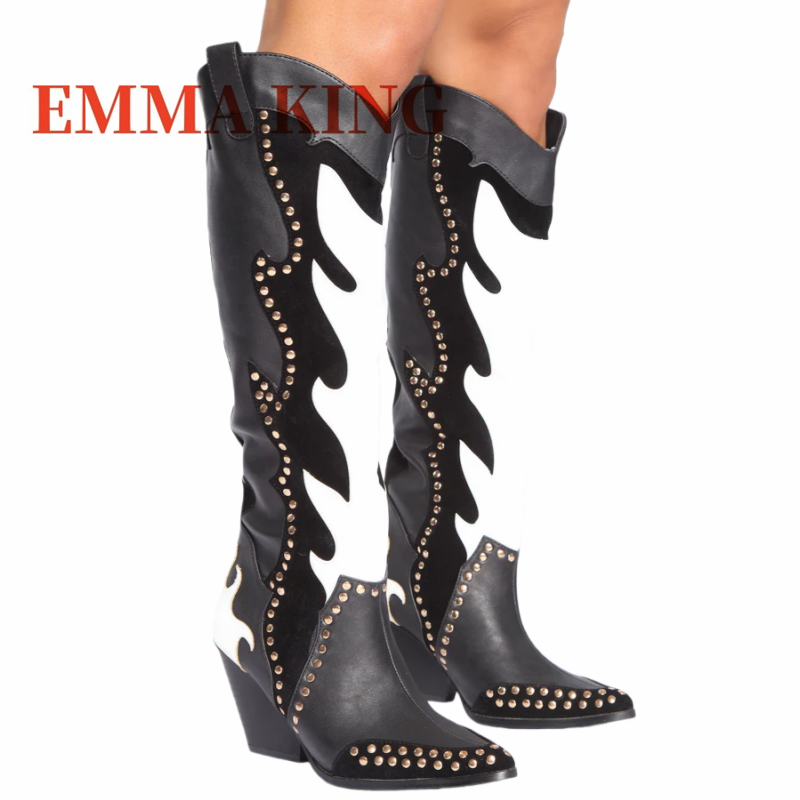Botas de vaquero del oeste con - Wide Fit Heels reseña y precio