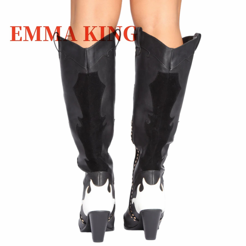 Botas de vaquero del oeste con - Wide Fit Heels reseña y precio